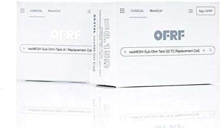OFRF nexMESH SS316L Conical Mesh Coil 0.15ohm Atomizer Head Pack of 4