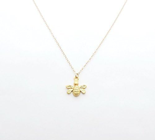 Gold Bee Necklace, Thin Necklace, Bridesmaid Necklace, Dainty Necklace