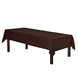 Gee Di Moda Rectangle Tablecloth - 60 x 126" Inch - Chocolate Rectangular Table Cloth for 8 Foot Table in Washable Polyester - Great for Buffet Table, Parties, Holiday Dinner, Wedding & More