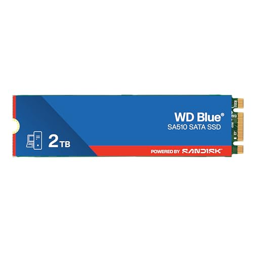 WD Blue SA510 SATA SSD 2 TB M.2 2280 (Lesen bis 560 MB/s, Schreiben bis 520 MB/s, Upgrade für PC/Laptop, dreimonatiges Probeabo von Dropbox Profession