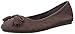 crocs Women's Lina Embellished Suede Ballet Flat, Espresso, 7 M US