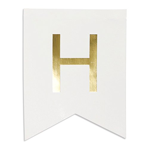 Low Cost Andaz Press Shiny Gold Foil Paper Pennant Hanging Banner