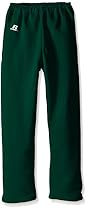 Russell Athletic Big Boys' Youth Dri-Power Fleece Open Bottom Pocket Pant, Dark Green, Medium