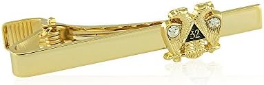 Ancient and Accepted Scottish Rite (32nd Degree Mason) Gold Toned Masonic/Freemasonry Tie Clip/Tie Bar