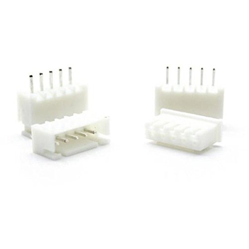 Optimus Electric XH2.54-5P Straight 5 Pin Header With 2.54mm Spacing as Connectors for Integrated Circuits and Prototyping PCBs from Pack of 100