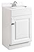 Design House 531723 Wyndham Ready-To-Assemble White 1 Door Vanity, 18-Inches Wide by 31.5-Inches Tall by 16-Inches Deep