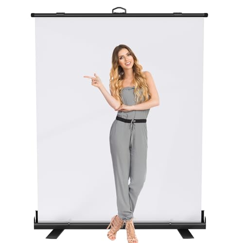 WASJOYE Tragbarer Weißer Hintergrund, Professioneller Chromakey-Hintergrund für Fotografie, Video, Live Gaming-Streaming,Virtual Studio, TikTok VTuber