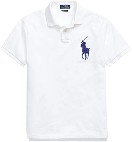 POLO RALPH LAUREN Men's Big Pony Custom Fit Mesh Polo Shirt (M