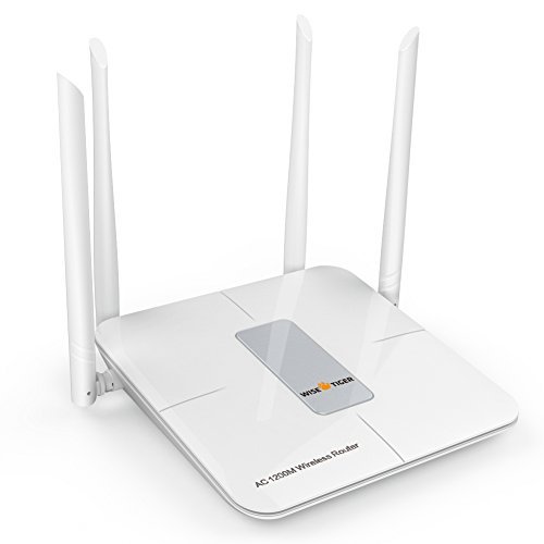 WISE TIGER [2017] Wireless Wi-Fi Router AC1200Mbps High Speed Dual Band 5GHZ/2.4GHZ Long Range WIFI Router With 5Dbi External Antennas Setup Fast, Just 3 Minutes