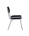 Coaster Home Furnishings Retro Set of 2 Open Back Dining Side Chairs Faux Leather Upholstered Back and Padded Seat Cushion Sturdy Steel Frame Black and Chrome 2066