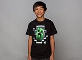 Jinx Official Licensed Minecraft Creeper Inside Boys T-shirt Black