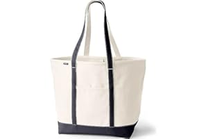 Lands' End Open Top Canvas Tote Bag
