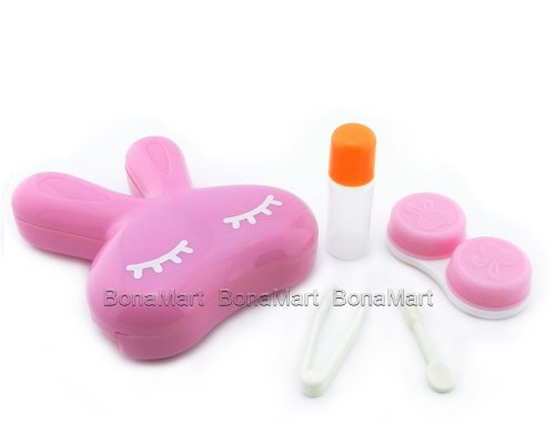 BONAMART Cute Travel Contact Lens Case Kit Holder Mirror Box - Travel Kit For Contacts
