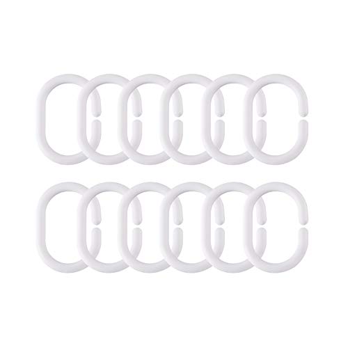 WellColor Short Shower Curtain Liner 65 inch, Pebble Translucent EVA