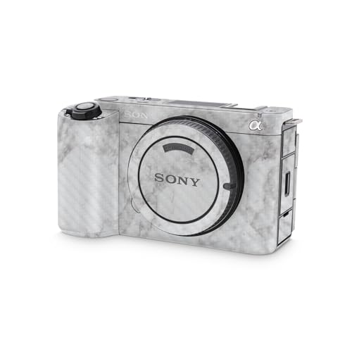 Carbon Fiber Camera Skin Compatible with Sony ZV-E1 Camera (2023) - Frost Marbl…