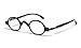 Calabria R314/R501S Vintage Retro Metal Reading Glasses +2.25 Black Men Women Designer Professor Round Single Power Readers