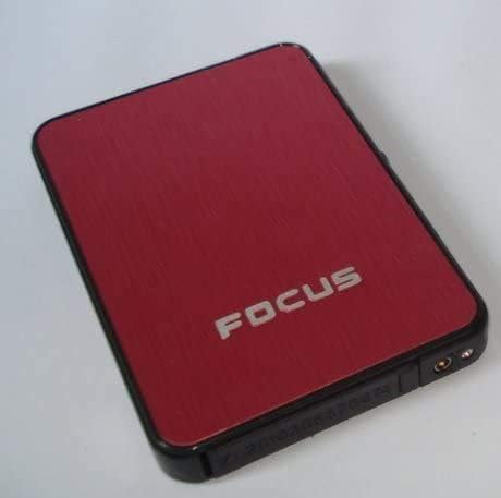ULTRA THIN FOCUS 6 pack Automatic Loading Cigarette Case Dispenser With Built in Torch Lighter (RED COLOR)- (GD-1073, FREE CAR sticky pad for Phone PDA MP3 MP4)