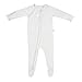 Boody Body Baby EcoWear Long Sleeve Onesie - Soft Blanket Sleeper with Built in Mittens Made from Natural Organic Bamboo - Soft Breathable Eco Fashion for Sensitive Skin - Chalk White, 0-3 Months