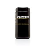 Herb Preserve 1 Oz (500 Ml) Capacity Tall Large Size Screwtop Wide Mouth Jar Black Ultraviolet Refillable Glass Stash