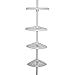 Zenna Home 2104W Bathtub and Shower Tension Corner Caddy, 10.5 x 97-Inches, White