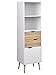 Tvilum Diana Bookcase with 2 Drawer and 1 Door, White Oak