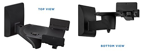 Mount-It-Speaker-Wall-Mounts-Pair-of-Universal-Side-Clamping-Bookshelf-Speaker-Mounting-Brackets-Large-or-Small-Speakers-2-Mounts-55-Lbs-Capacity-Black-MI-SB37