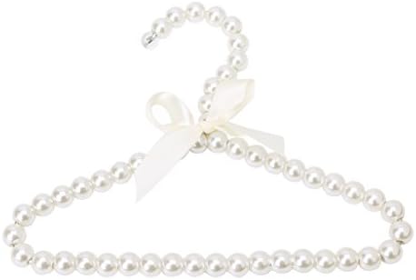 LDA GET Fresh Home Clothing Hanger, Fashion Plastic Pearl Bow Clothes Hanger, Clothing Hanger for Kids Children Pet Dog Cat