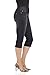 Rekucci Womens Ease in to Comfort Fit Stretch Jean Capri (10,Black Sand)