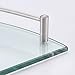 KES Bathroom Corner Glass Shelf Triangle Wall Shelf Corner Caddy Shelf Tempered Glass and SUS 304 Stainless Steel Wall Mount Brushed Finish, BGS2101A-2