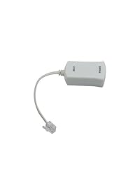 InLine DSL de filtro (Color Blanco)   -macho a hembra Plug   -Jack para teléfono   -Elimina módem interferencias