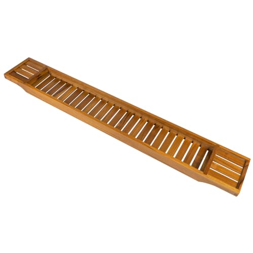 VaeFae Teak Bathtub Tray, Wooden Bath Caddy for Bathtub, Bath Tub Wood