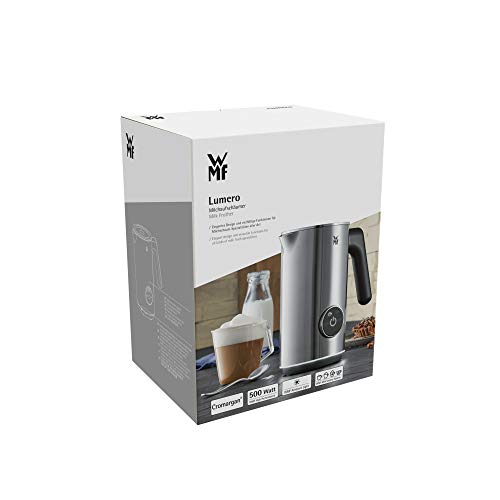 WMF Lumero Design-Milchaufschäumer elektrisch, Frappe Mixer, 100-250 ml, Touch-Display, LED-Licht, 500 Watt, für Milchschaum heià und kalt, heiÃe Milch, Milcherwärmer, edelstahl matt – Bild 8