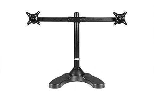 MonMount Curved Dual LCD Freestanding Monitor Stand Up to 27-Inch Screens, Black (Curved-D-Stand-B)