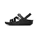 FitFlop Womens The Skinny Z-Cross Slingback Sandal Shoes, All Black, US 8
