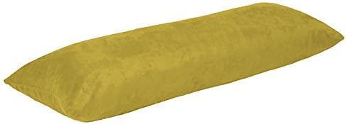 Faux Suede Body Pillow Cover with zipper enclosure 100 % Micro Suede fabric 21" x 55" (Camel)