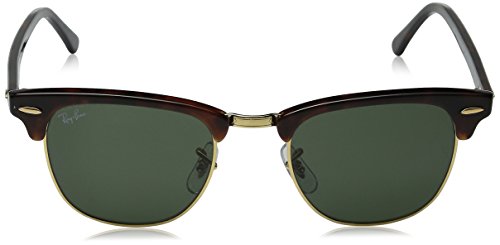 Ray-Ban CLUBMASTER - RED HAVANA Frame CRYSTAL GREEN POLARIZED Lenses 49mm Polarized