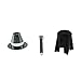 WAKE Bar End Plugs Handlebar End Caps Bike Handlebar Plugs for Most Bicycle, Mountain Bike, Road Bike, MTB, BMX (2 Counts, Rubber Sponge Aluminum, Black/Red/Gold/Blue/Gray) (Gray)