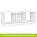 Way Basics Eco Stackable 3 Cubby Storage Bench Shelf and Organizer (Tool-Free Assembly and Uniquely Crafted from Sustainable Non Toxic zBoard Paperboard), Standard, White