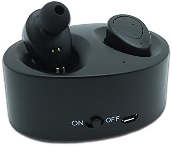 Bluetooth Headphones,True Wireless Earbuds Dual V4.1 Bluetooth Earphone Noise Cancelling Stereo Mini Sweatproof Headset with Mic and Charging Case for iPhone Samsung and More Android Phones(Black)