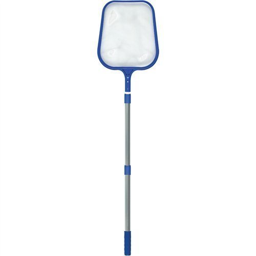 Photo 1 of **NO BOX**FibroPool Leaf Skimmer Net with 3 Foot Telescoping Pole – Adjustable 18" to 48" Aluminum Handle, Durable Fibromesh for Pools, Hot Tubs, and Small Ponds, 18" x 12" Leaf Rake