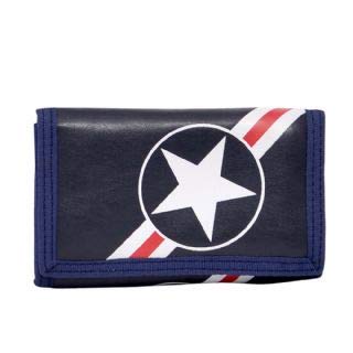 Bobble Art Kids Stars and Stripes Wallet/Childrens Star Wallet for Boys and Girls with Zip. Great for Captain America Fans