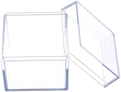 Caja de almacenamiento de acrílico transparente de 5 caras para joyas
