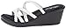 Skechers Cali Women's Rumblers-Social Butterfly Wedge Sandal,White Rhinestone,8 M US
