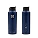 Iron Flask - 40 Oz, 3 Lids, Vacuum Insulated Stainless Steel Water Bottle, Hot & Cold, Wide Mouth, Nalgene, Double Walled, Hydro Canteen Powder Coated, Blue