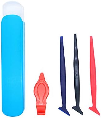 Synthiiz Tint Vinyl Wrap, Car Flexible Micro Squeegee Curves Slot Tint Tool Set 4 in 1 with Different Hardness for Installing Vehicle Wraps and Auto Stickers