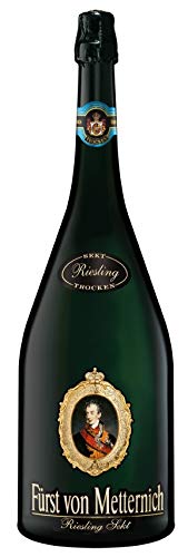 Fürst von Metternich Riesling Sekt Trocken (1 x 3 l) Trockener Premium-Sekt in beeindruckender Doppelmagnumflasche…