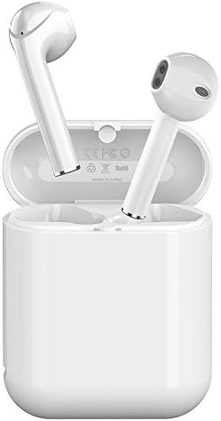 Wireless Earbuds Bluetooth 5.0 True Wireless Earbuds Touch Control Headphones Stereo Bass Earphones with Mic Bluetooth Earbuds with Charging Case (IPX5, 4 Hours Playback)