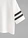 MakeMeChic Women's Short Sleeve Oversized Striped Summer Crop Tee T-Shirt Top White S