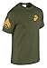 US Marine Corps Sergeant T-Shirt w/ Chevron on Sleeve (X-Large, Military Green)
