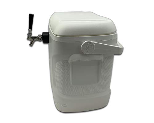 Coldbreak-Jockey-Box-1-Tap-Stainless-Pass-Through-30-Quart-Cooler-50-Coil-Stainless-Steel-Shanks-Includes-Stainless-Faucet-White-1T30MPT